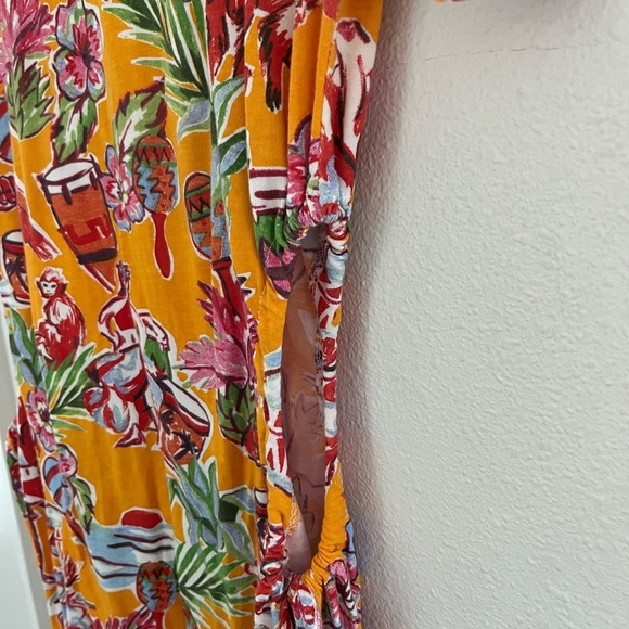 Zara Tropical Dress Size L - Picture 3 of 5
